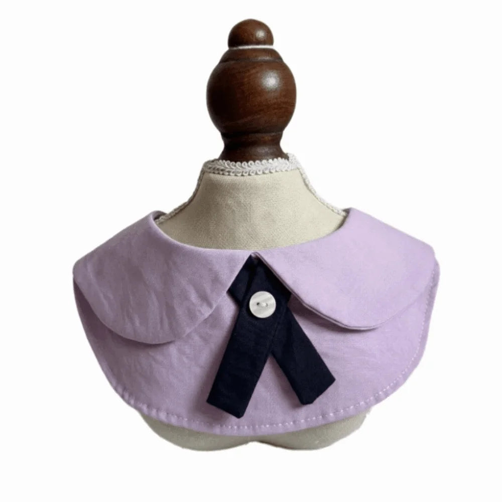 Pet Apparel Cute Pet Drool Bib Washable Breathable Cat Bib Scarfs Decorative Faux Collar Puppy Collar Small Dogs