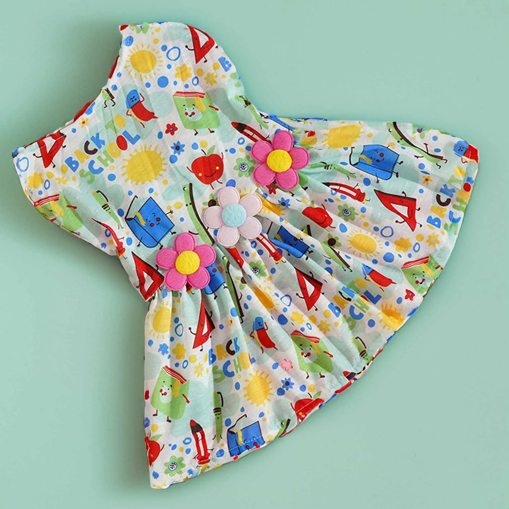 Cute Cartoon Pet Dress Spring Summer Puppy Clothes Dog Skirt Adorable Small Dog Clothing Chihuahua Yorkie Apparel Fashion Dress