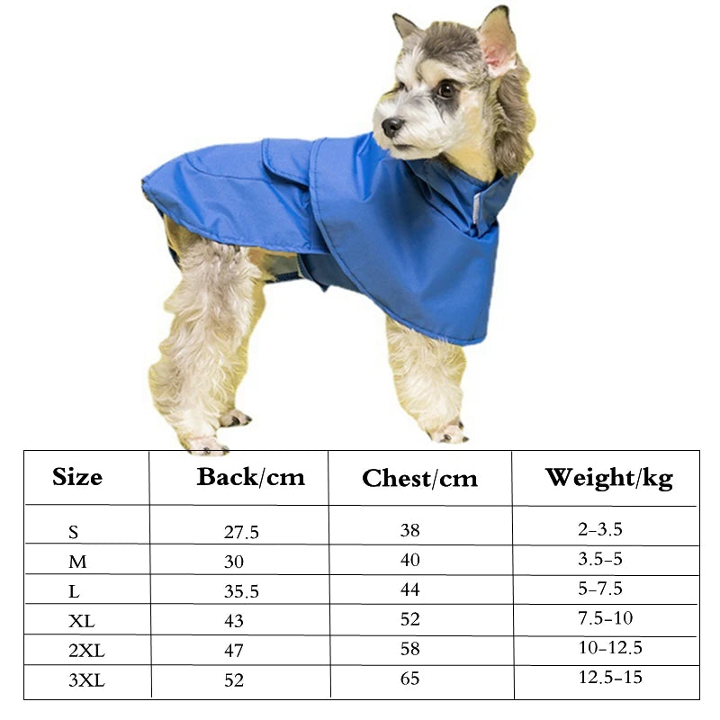 Pet Dog Raincoat Coat The Dog Face Pet Cape Clothes Outdoor Jacket Dog Raincoat Reflective Clothes for Small Medium Large Dogs