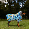 Pet Apparel Adjustable Dog Reflective Raincoat Windproof Waterproof Dog Rain Cloak Fruit Print Dog Hooded Raincoat Adventure
