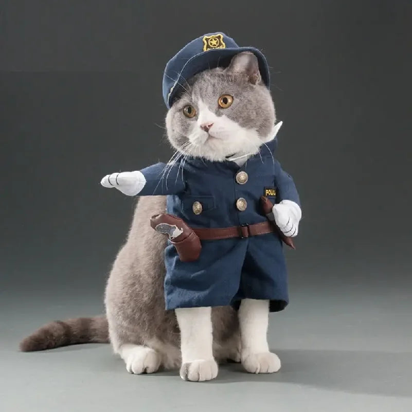 Easy To Wear Halloween Pet Costume Soft Fabric Uniform Dog Cosplay Clothing Funny Pet Supplies Kitten Puppy Costume