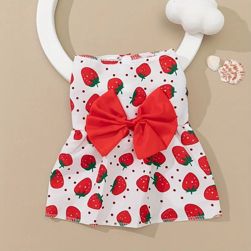 Pet Dress,Soft & Sleeveless Floral Outfit for Cats and Dogs, Perfect for Daily Wear & Special Occasions,Dog skirts