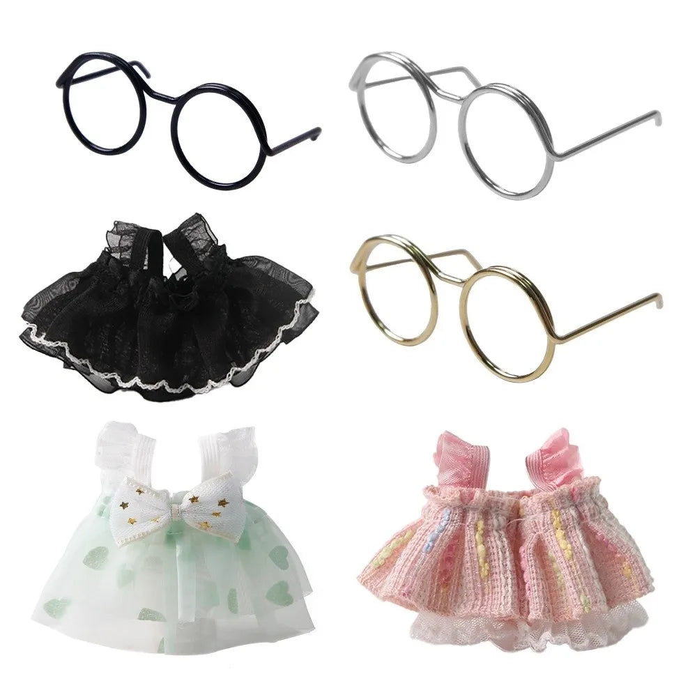 Pet Vest Adorable Hamster Princess Dress Lightweight Soft Pet Dress Eyeglasses Set Breathable Pet Puff Skirt Four Seasons