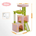 Large Cat Tree for Indoor Cats, Multi-Level Cat Tower with Sisal Scratching Post, 2 Spacious Condo, Cat Scratching Pad, Cat Toys