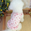 Pet Costumes Summer Thin Pet Floral Dress Comfortable Breathable Dog Skirt Sleeveless Dog Pullover For Small Dog Cat
