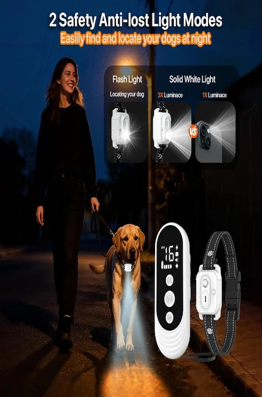 3300Ft Electric Dog Training Collar Remote Control Waterproof Pet BehaviorFor 5-120lbs Puppy With Shock Vibration