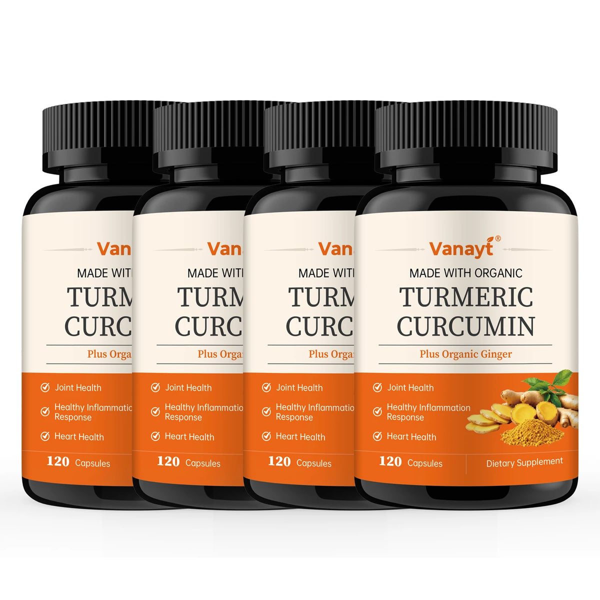 Turmeric Curcumin Capsules - with Black Pepper 95% Curcumin Complex - for Joint, Digestive & Immune Support Supplement