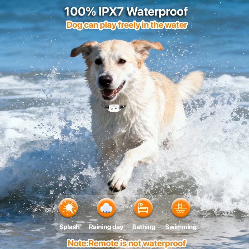 3300Ft Electric Dog Training Collar Remote Control Waterproof Pet BehaviorFor 5-120lbs Puppy With Shock Vibration