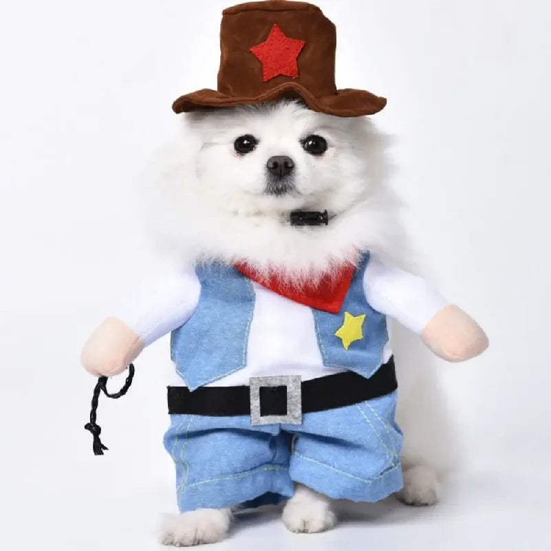 Easy To Wear Halloween Pet Costume Soft Fabric Uniform Dog Cosplay Clothing Funny Pet Supplies Kitten Puppy Costume