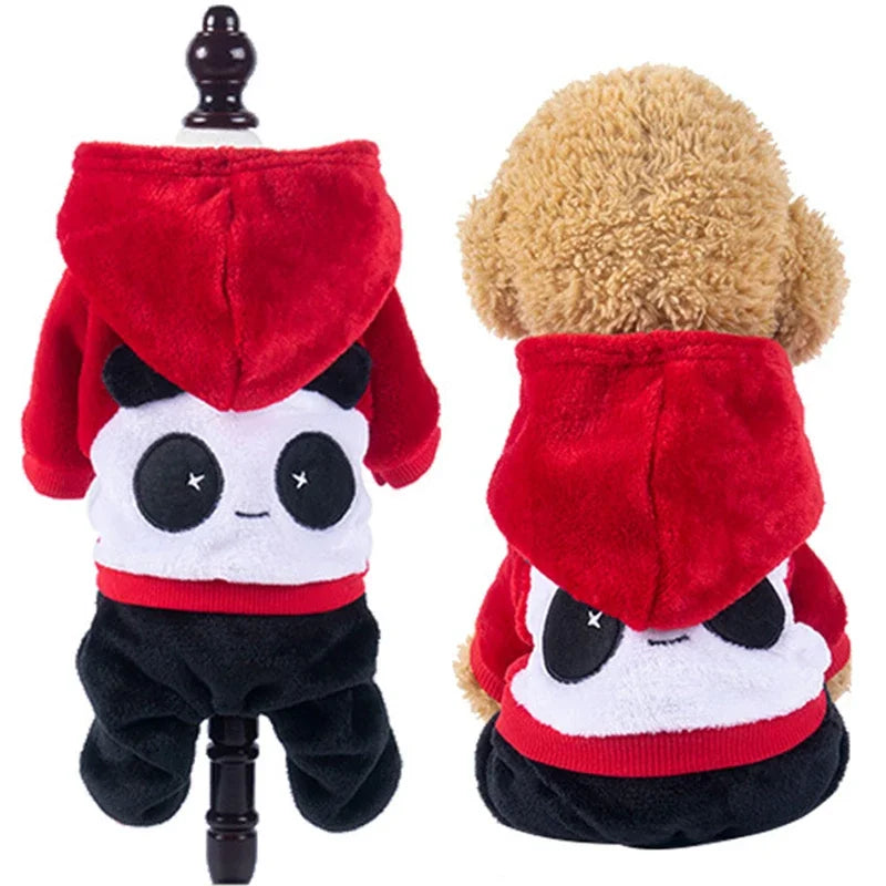 Pet Clothes for Small Medium Dogs Flannel Dog Jumpsuits Soft Comfortable Winter Warm Dog Cat Costume  Chihuahua Teddy Pet Coats