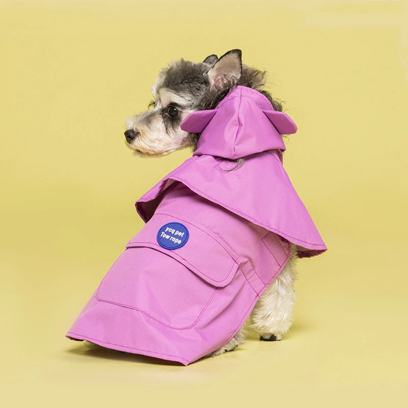 Pet Dog Raincoat Coat The Dog Face Pet Cape Clothes Outdoor Jacket Dog Raincoat Reflective Clothes for Small Medium Large Dogs