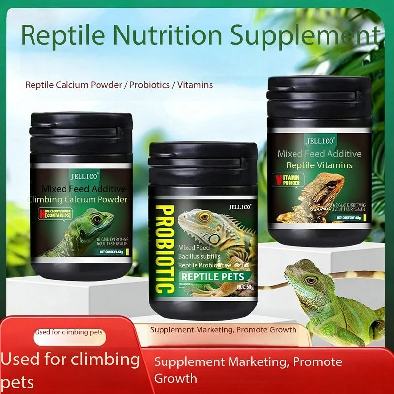 Crawling Pet Vitamin D3 Calcium Powder For Amphibian Reptiles Turtle Pet Frog Chameleon Promoting Calcium Absorbing & Supplement