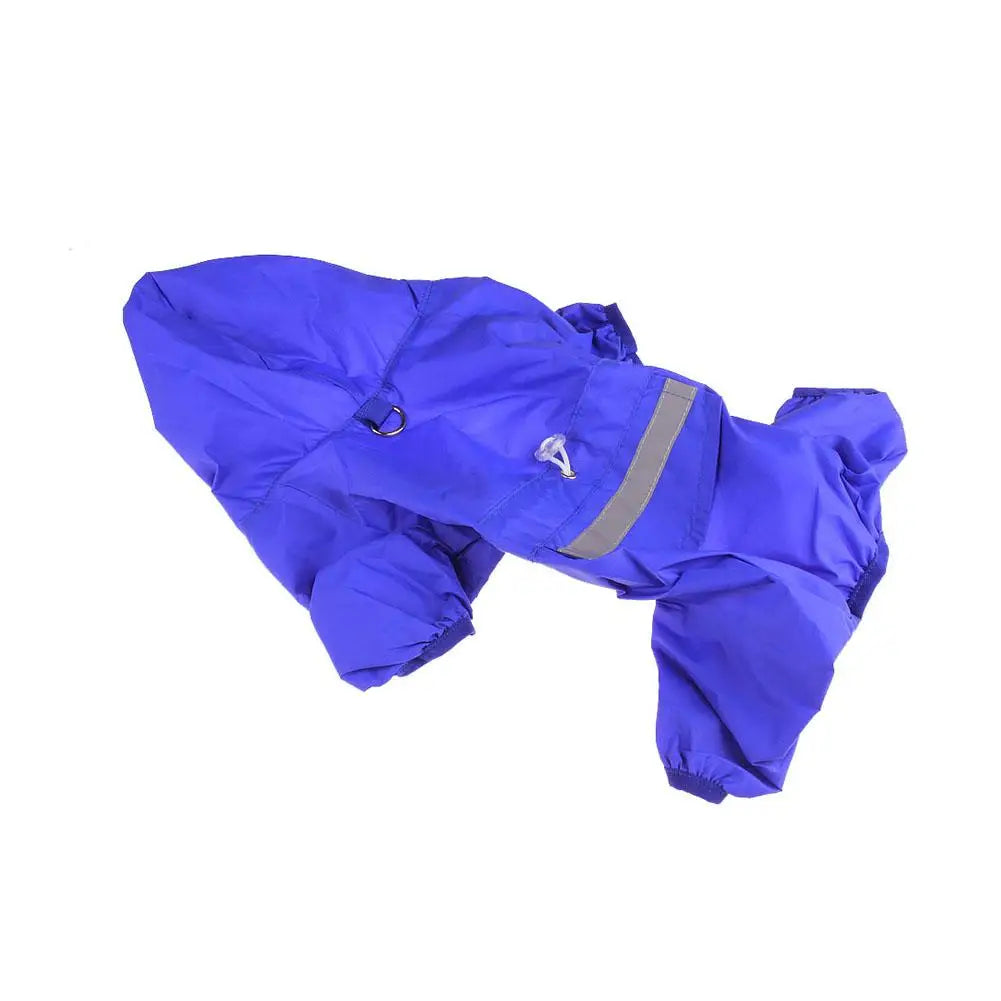 Casual Pet Dog Rain Coat Puppy Clothes Cat Raincoat Waterproof Jacket Outdoor Rainwear Hood Apparel Jumpsuit Pet Supplies Chien
